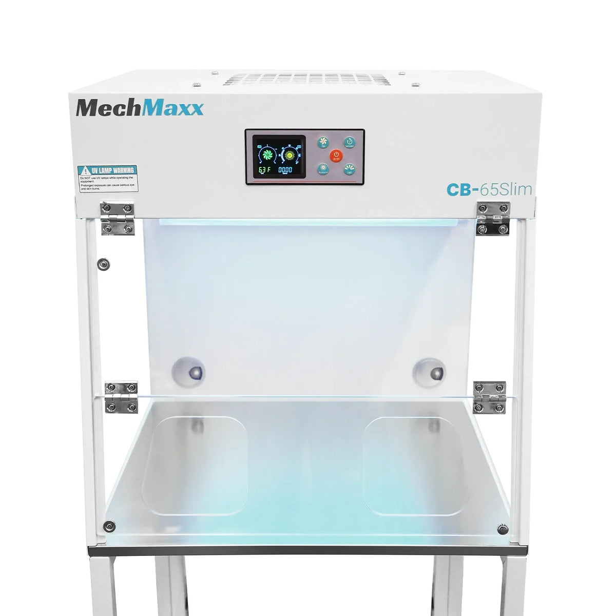 MechMaxx CB-65Slim Laminar Flow Clean Bench 26" Wide Desktop Vertical HEPA Filtration UV Sterilization ISO Class 5 New