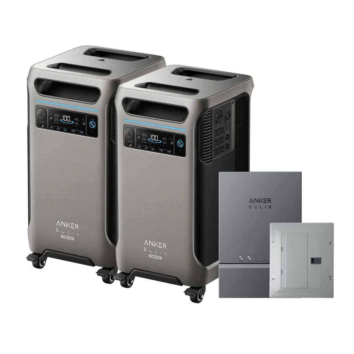 Anker SOLIX F3800 Plus*2+Home Power Panel+Sub Panel
