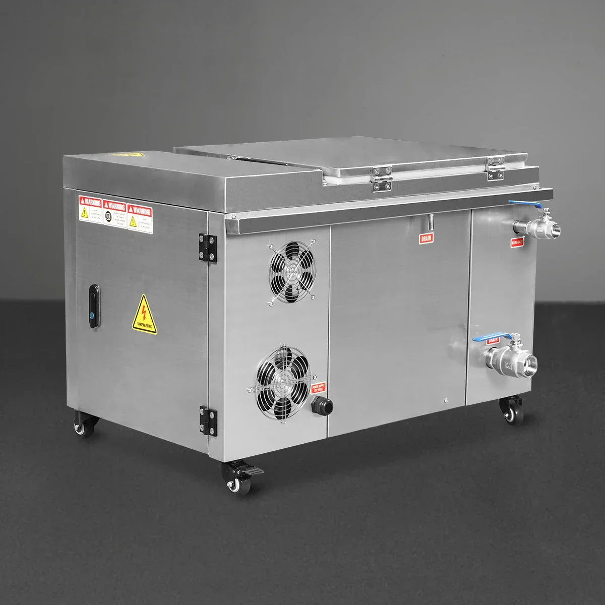 MechMaxx UC12 Ultrasonic Cleaner 12 Gal 47 L Heavy Duty Industrial Parts Washer 28kHz 9 Transducers SS304 Tank 6.6kW Heater 208-240V 1 Phase Power New