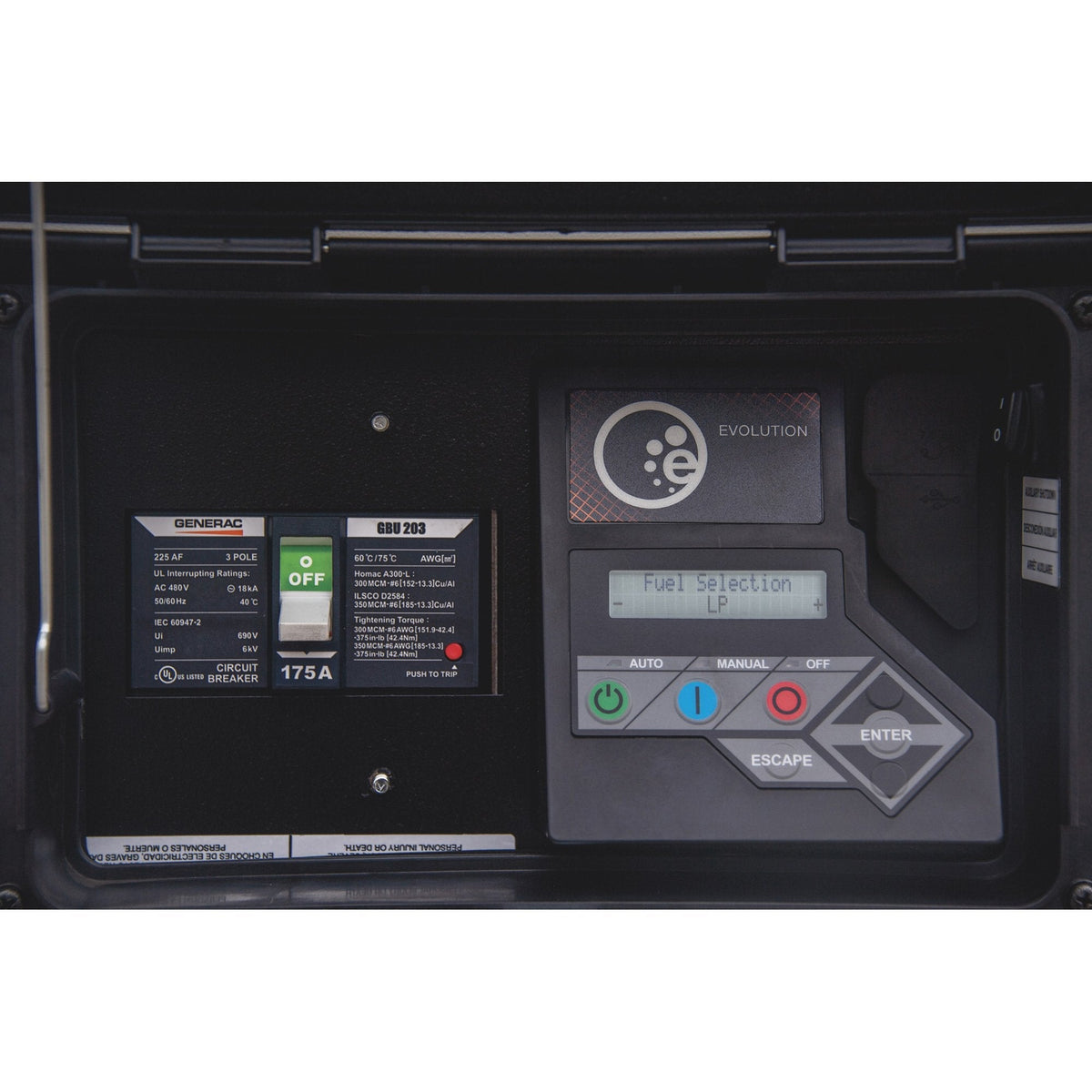 Generac Protector RG06045ANAX 60kW Liquid Cooled 1 Phase 120/240V Standby Generator