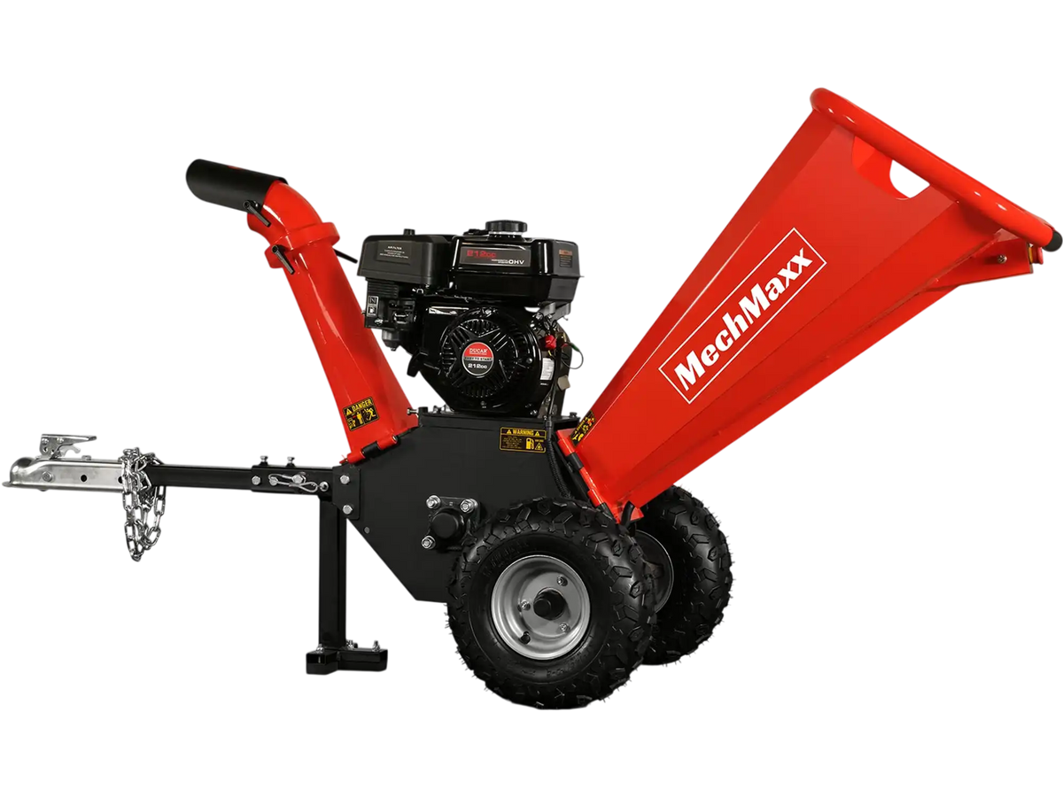 MechMaxx GS650 Wood Chipper 4" DUCAR 212cc 7HP Gas Engine Powered with Towbar New