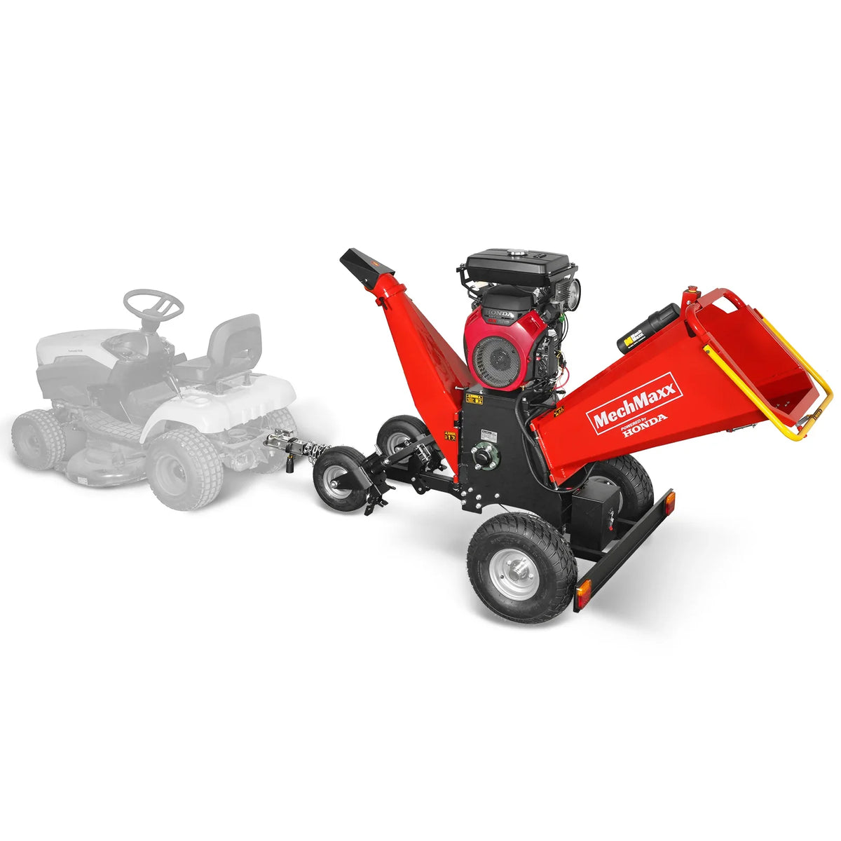 MechMaxx B200 Wood Chipper 8" Honda Electric Start 688cc 22HP Gas Powered 4-Wheel Drum with Taillight New