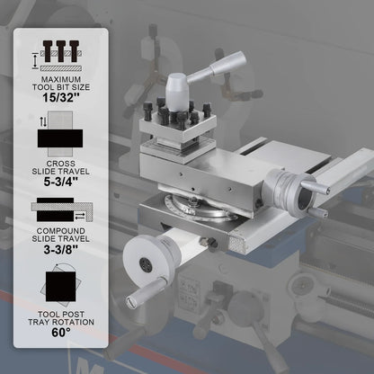 MechMaxx 1130VD Metal Lathe 11" x 30" Benchtop DRO Variable Speed 2HP Brushless Motor High Precision New