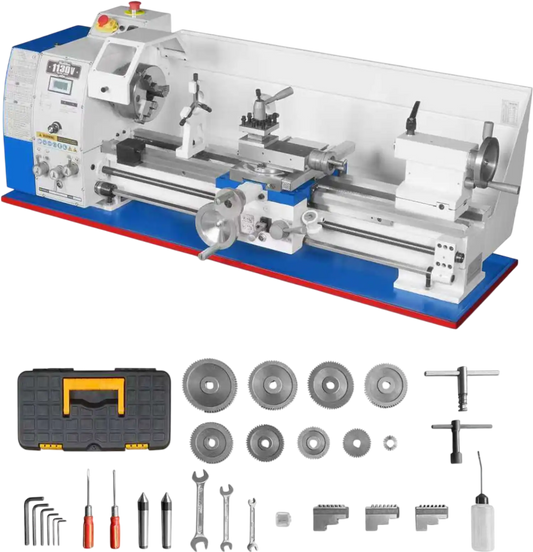 MechMaxx 1130V Metal Lathe 11 x 30" High Precision Benchtop Brushless Motor Variable Speed 0-2000 RPM 2HP without Stand New