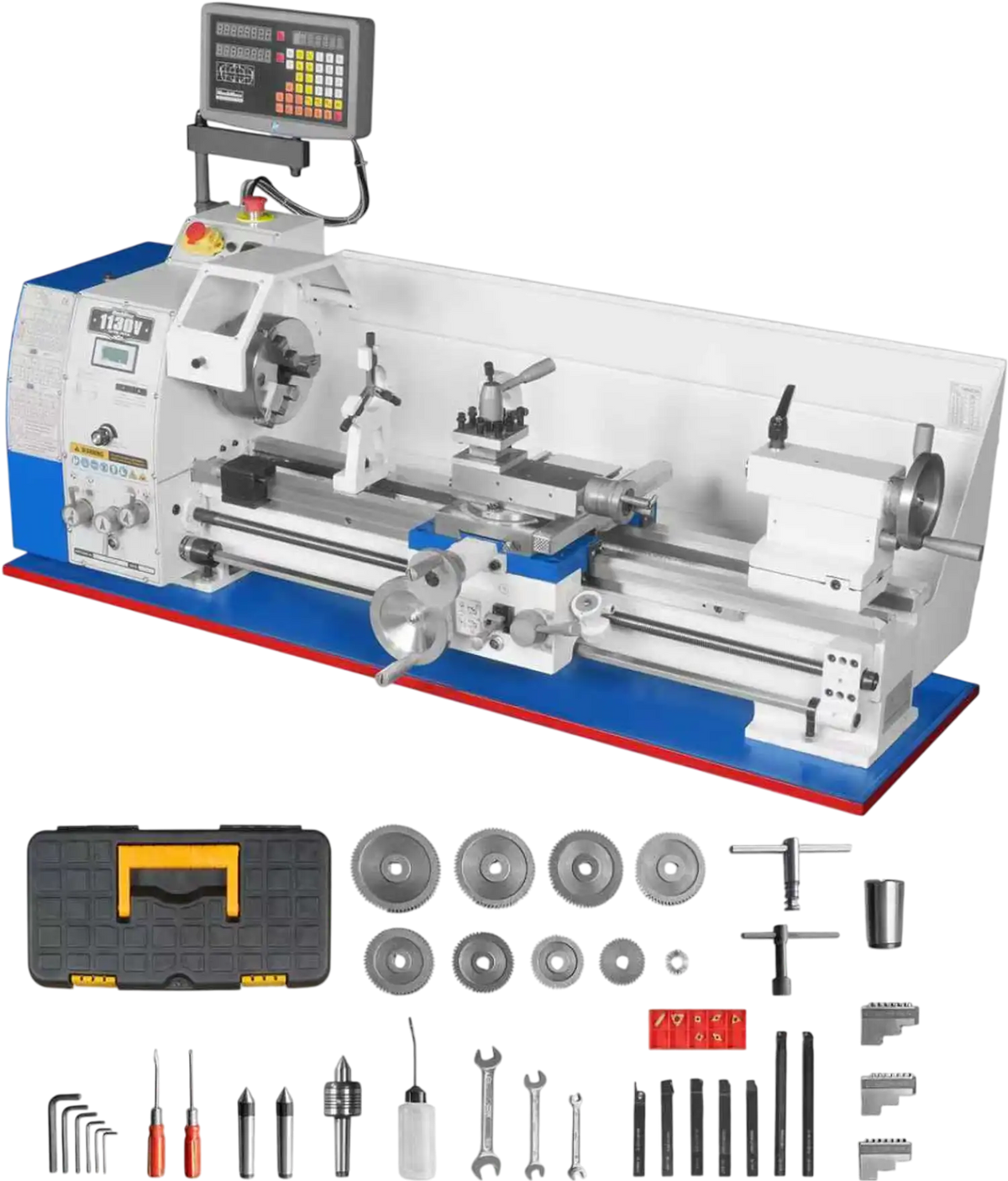 MechMaxx 1130VD Metal Lathe 11" x 30" Benchtop DRO Variable Speed 2HP Brushless Motor High Precision New