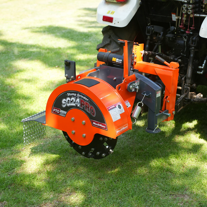 MechMaxx SG24PRO Stump Grinder 3-Point PTO 34 Carbide Teeth for 15-45HP Tractor New