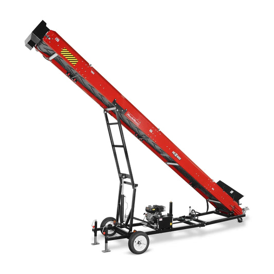 MechMaxx HC2320 Firewood Conveyor Heavy Duty 9HP 270cc Gas Powered 180" Lift Height 276" Length 24" Width New