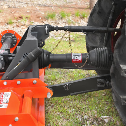 MechMaxx RSB65 Rotary Tiller 65" Stone Burier Reverse Rotary Tiller 3 Point Hitch Cat.1 Chain Drive PTO Shaft Included Slip Clutch 30-55 HP New