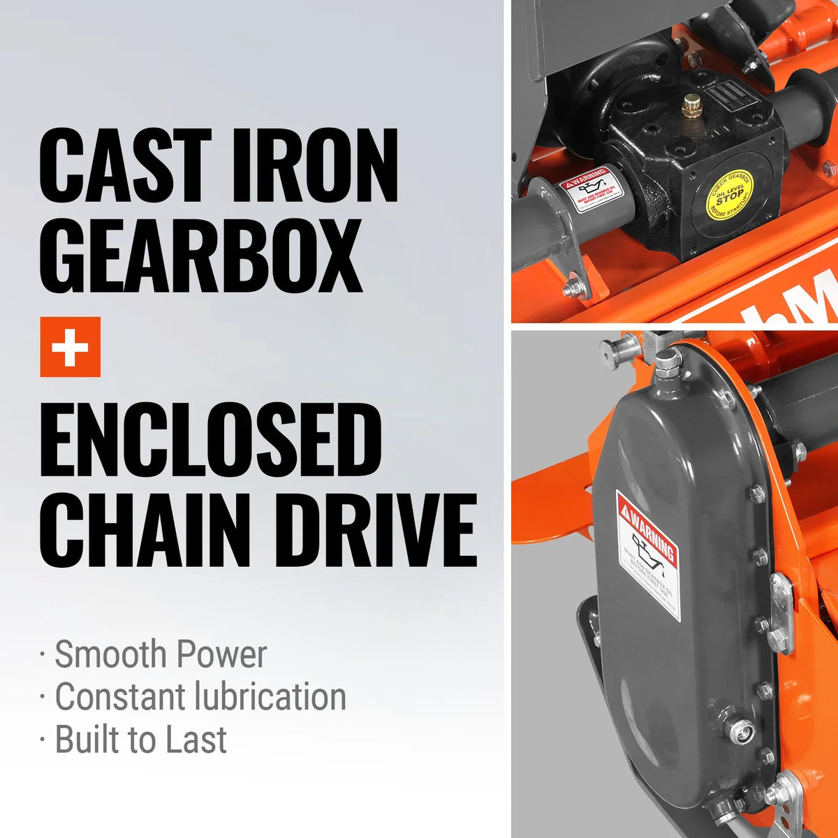 MechMaxx LRT48 Rotary Tiller 48" 3 Point Hitch Cat 1 Chain Drive PTO Shaft Included 18-35 HP New