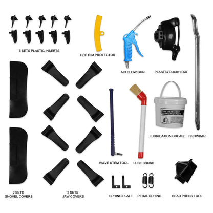 MechMaxx TC9662 Tire Changer 24" Rim Double Assist Arms Swing Arm Wheel Changer with Bead Blaster New