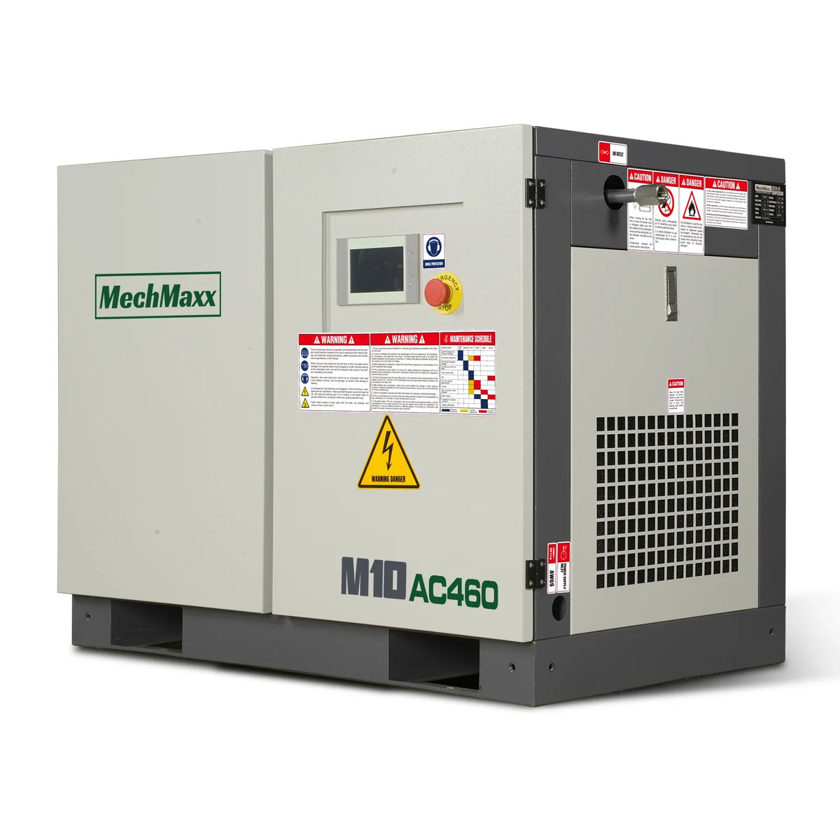 MechMaxx M10AC460 Rotary Screw Air Compressor 10HP 32 CFM 116 PSI 460V 3-Phase Industrial-Grade New