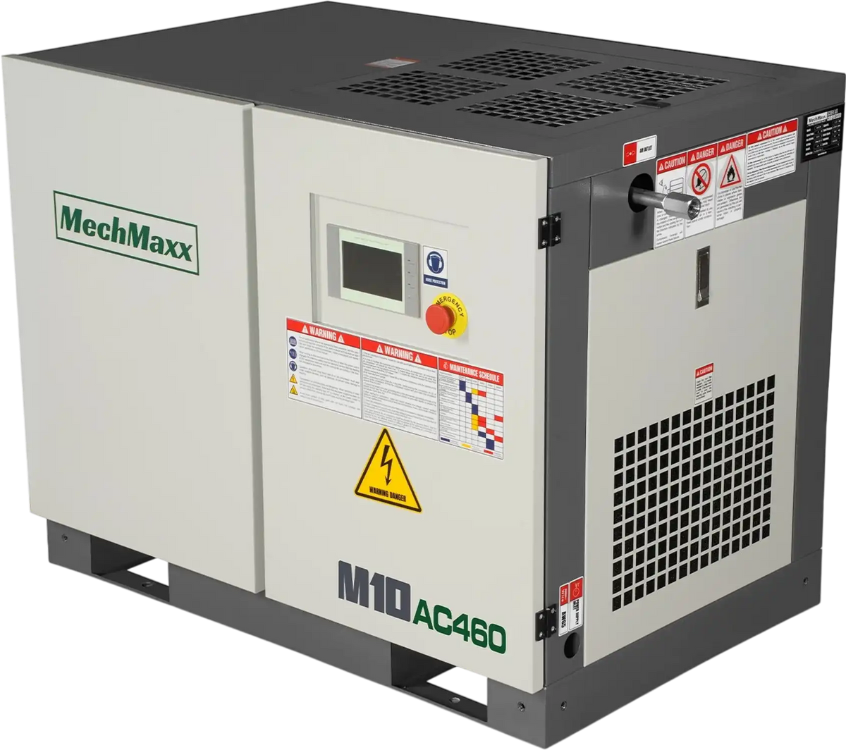 MechMaxx M10AC460 Rotary Screw Air Compressor 10HP 32 CFM 116 PSI 460V 3-Phase Industrial-Grade New