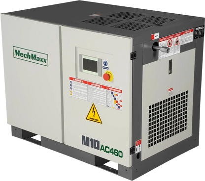 MechMaxx M10AC460 Rotary Screw Air Compressor 10HP 32 CFM 116 PSI 460V 3-Phase Industrial-Grade New