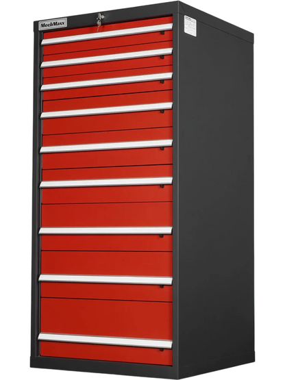 MechMaxx MD59A9 Tool Box Heavy Duty Modular 9 Drawer Cabinet Tool Storage Organizer Steel Construction 59" H x 28.5" W x 28.5" D New