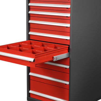 MechMaxx MD59A9 Tool Box Heavy Duty Modular 9 Drawer Cabinet Tool Storage Organizer Steel Construction 59" H x 28.5" W x 28.5" D New