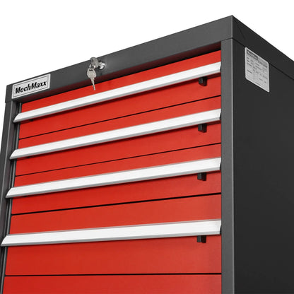 MechMaxx MD59A9 Tool Box Heavy Duty Modular 9 Drawer Cabinet Tool Storage Organizer Steel Construction 59" H x 28.5" W x 28.5" D New