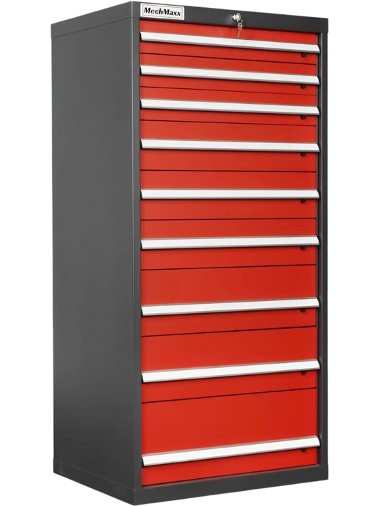 MechMaxx MD59B9 Tool Box Heavy Duty Modular 9 Drawer Steel Tool Storage Organizer Cabinet 59" H x 28.5" W x 22.5" D New