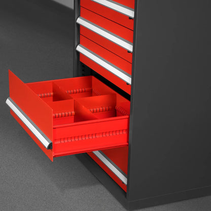 MechMaxx MD59B11 Tool Box Heavy Duty Modular 11 Drawer Steel Tool Storage Organizer Cabinet 59" H x 28.5" W x 22.5" D New