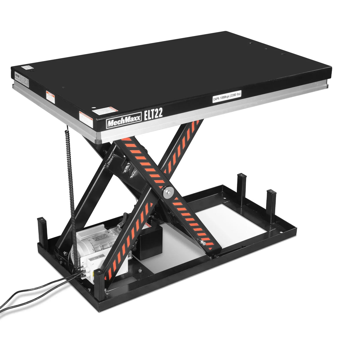 MechMaxx ELT22 Lift Table 2200 lbs Capacity Stationary Electric Hydraulic 51.2 x 32.3" Platform 39.4" Lift Height UL Certified Motor New