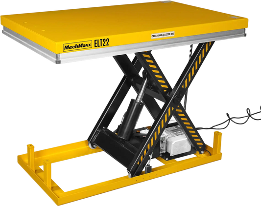MechMaxx ELT22 Lift Table 2200 lbs Capacity Stationary Electric Hydraulic 51.2" x 32.3" Platform 39.4" Lift Height UL Certified Motor New