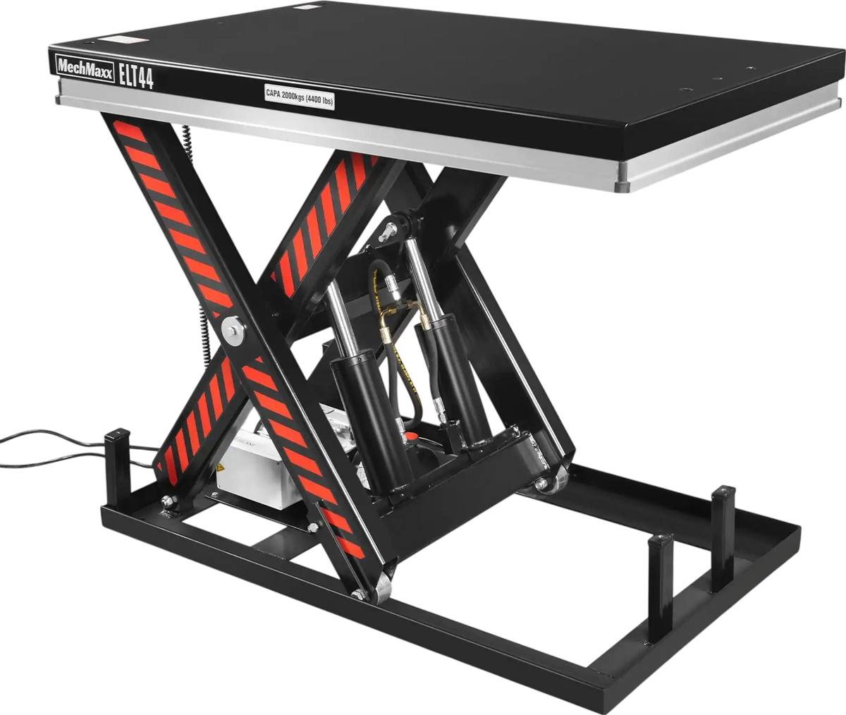 MechMaxx ELT44 Lift Table 4400 lbs Capacity Stationary Powered Hydraulic 51.2" x 33.5" Platform 41.3" Lift Height UL Certified Motor New