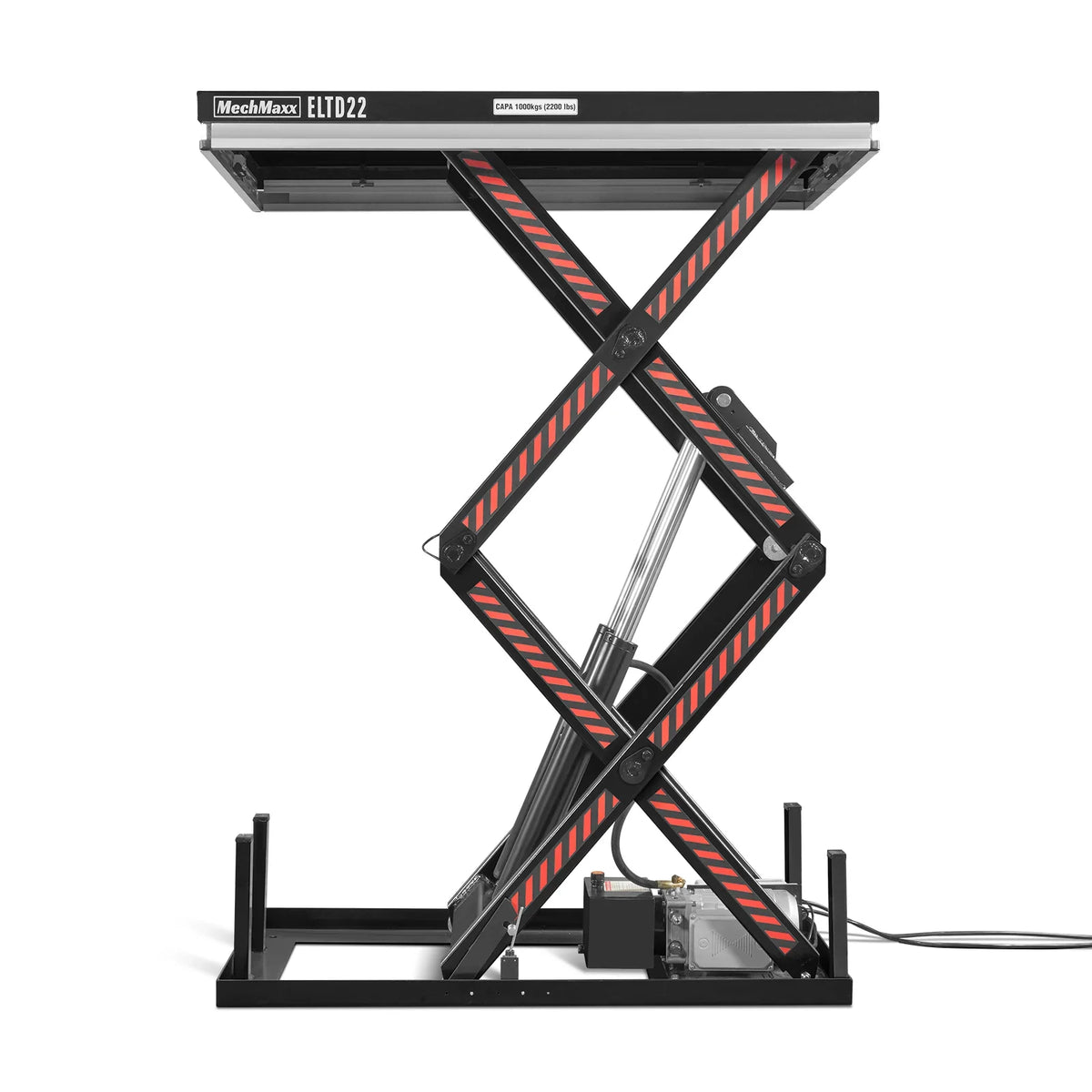 MechMaxx ELTD22 Lift Table 2200 lbs Capacity Stationary Electric Hydraulic Double Scissor 51.2" x 32.3" Platform 70.1" Lift Height UL Certified Motor New