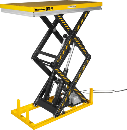 MechMaxx ELTD22 Lift Table 2200 lbs Capacity Stationary Electric Hydraulic Double Scissor 51.2" x 32.3" Platform 70.1" Lift Height UL Certified Motor New