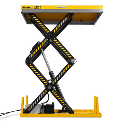 MechMaxx ELTD22 Lift Table 2200 lbs Capacity Stationary Electric Hydraulic Double Scissor 51.2" x 32.3" Platform 70.1" Lift Height UL Certified Motor New
