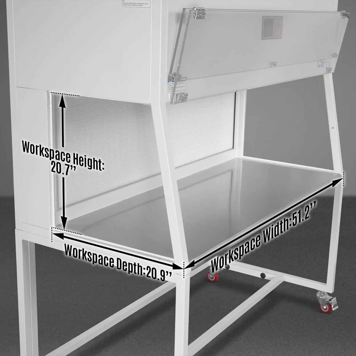 MechMaxx CB-H2 Laminar Flow Clean Bench 53.5" Wide Horizontal HEPA Filtration UV Sterilization ISO Class 5 New