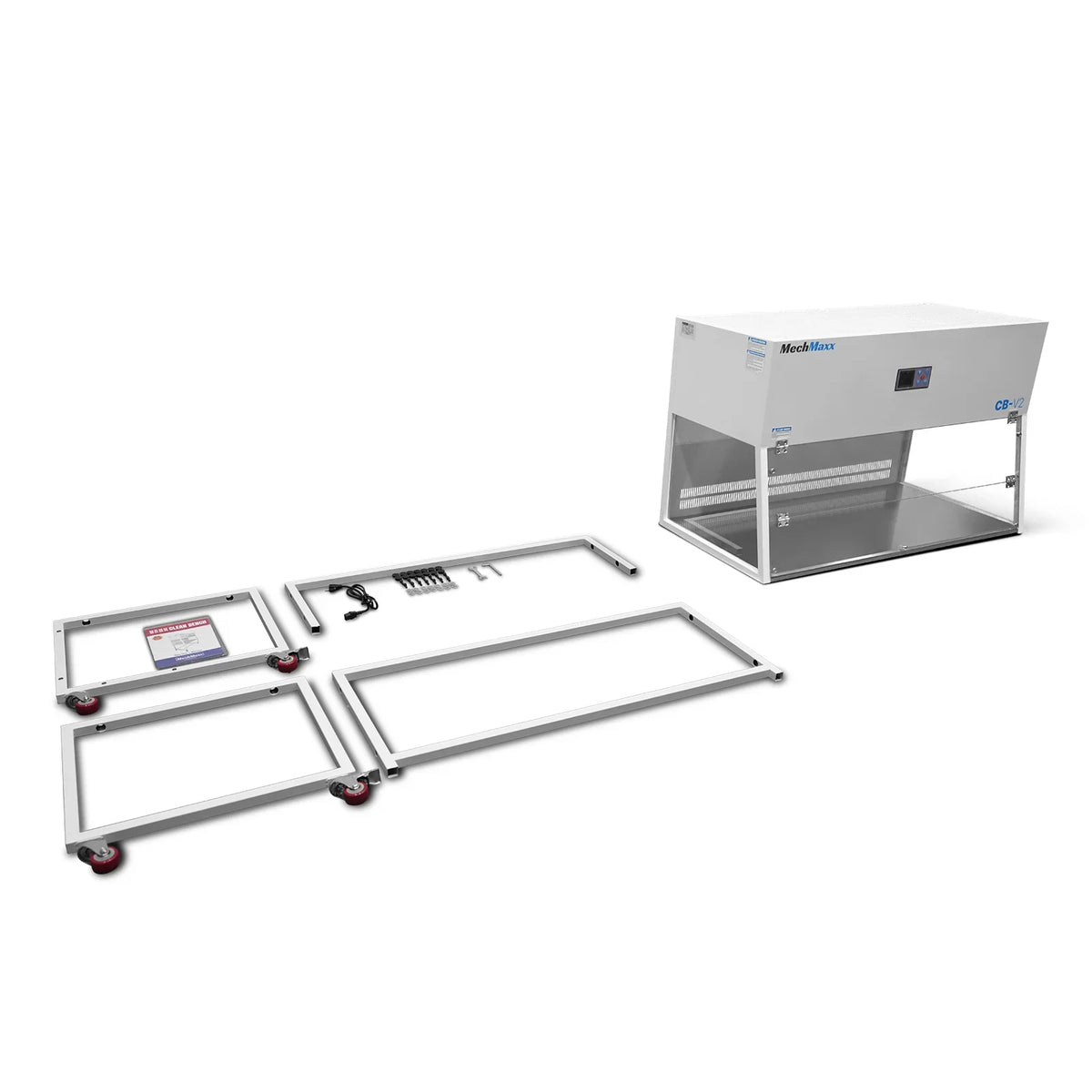 MechMaxx CB-V2 Laminar Flow Clean Bench 53.5" Wide Vertical HEPA Filtration UV Sterilization ISO Class 5 New