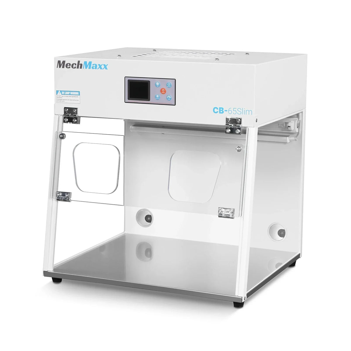 MechMaxx CB-65Slim Laminar Flow Clean Bench 26" Wide Desktop Vertical HEPA Filtration UV Sterilization ISO Class 5 New