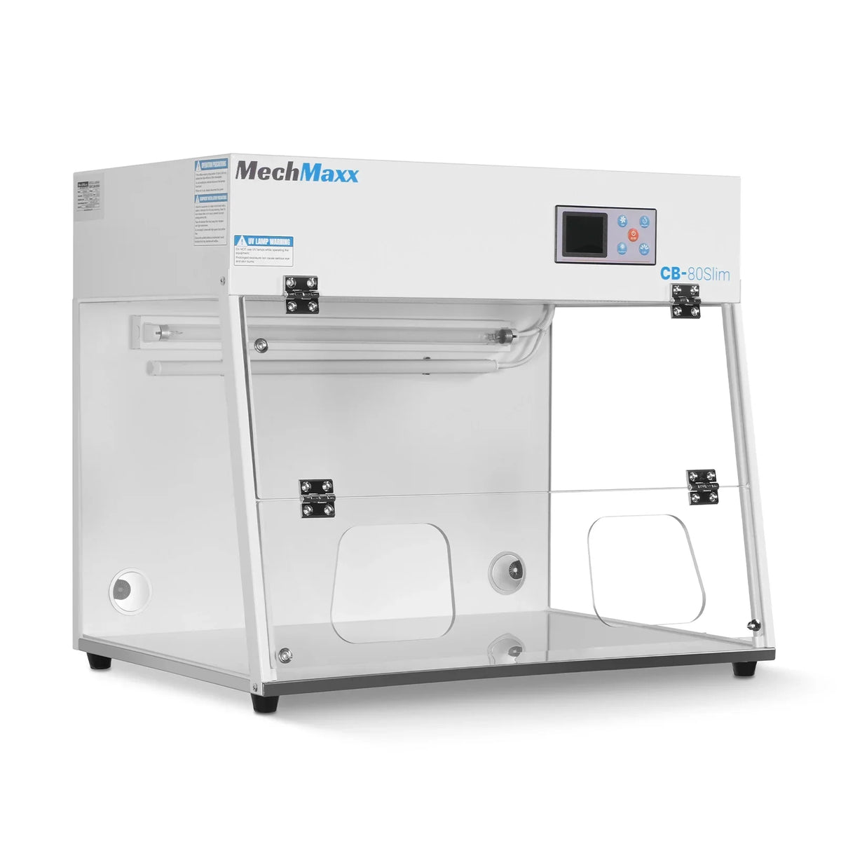 MechMaxx CB-80Slim Laminar Flow Clean Bench 31.9" Wide Desktop Vertical HEPA Filtration UV Sterilization ISO Class 5 New