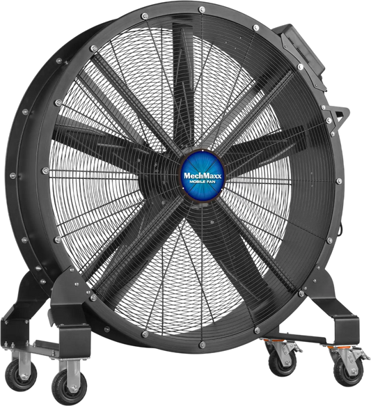 MechMaxx MF-47 Industrial Fan 47" Portable Variable Speed High-Efficiency PMSM Motor Mobile High Volume Floor Fan for Warehouse Workshop Gym New