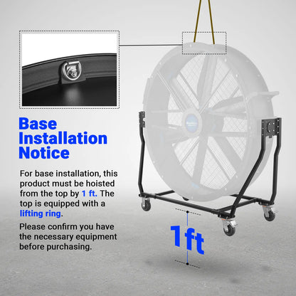 MechMaxx MF-59T Industrial Fan 59" Portable Tiltable Mobile High Volume Floor Fan Variable High-Efficiency PMSM Motor Warehouse Workshop Gym New