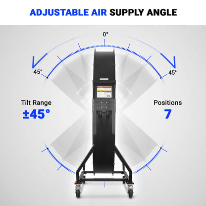 MechMaxx MF-79T Industrial Fan 79" Portable Tiltable Mobile High Volume Floor Fan Variable High-Efficiency PMSM Motor for Warehouse Workshop Gym New