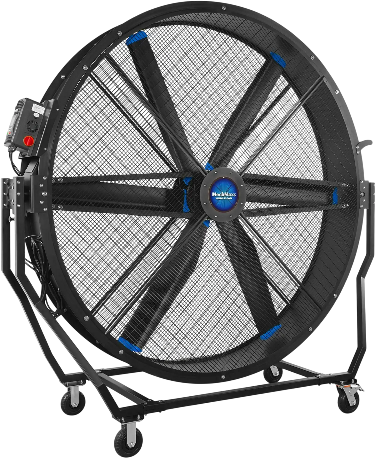 MechMaxx MF-79T Industrial Fan 79" Portable Tiltable Mobile High Volume Floor Fan Variable High-Efficiency PMSM Motor for Warehouse Workshop Gym New