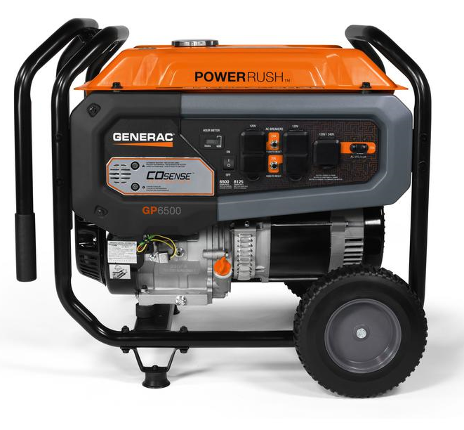 Generac 7670 GP6500 6500W/8125W Gas Generator w/Cord