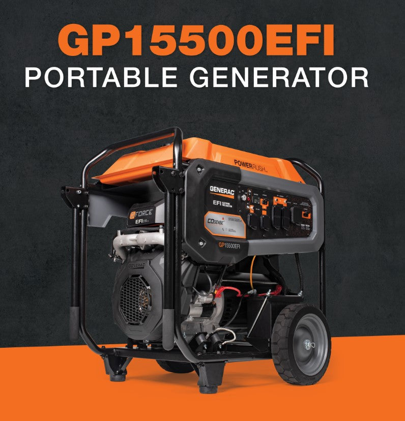 Generac GP15500EFI 15500W/19300W Generator Gas 50A COSense Electric Start 7705