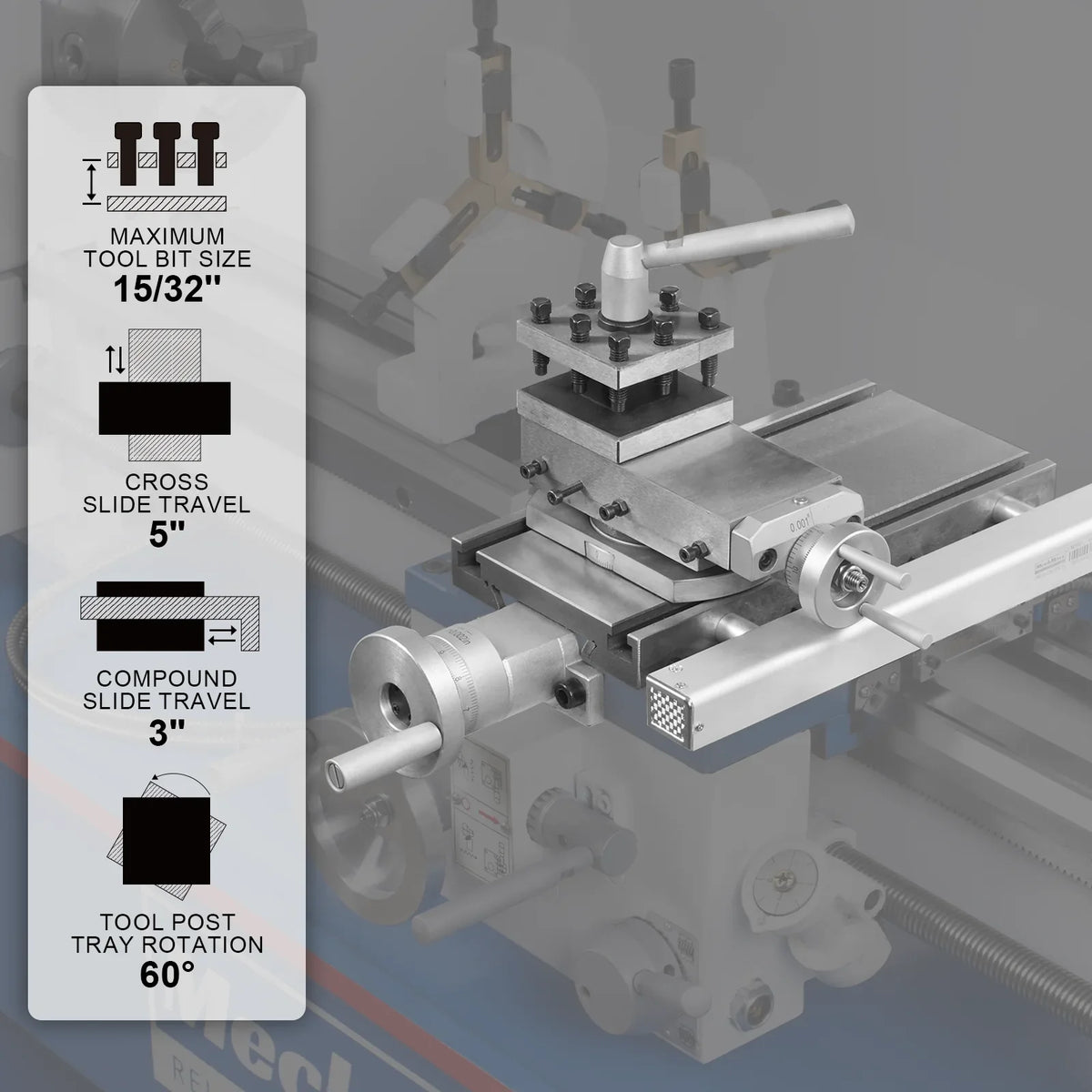 MechMaxx 1030V Metal Lathe 10 x 30" Benchtop Variable Speed High Precision Brushless Motor 1.5 HP 0-2000 RPM 1.5" Spindle Bore New