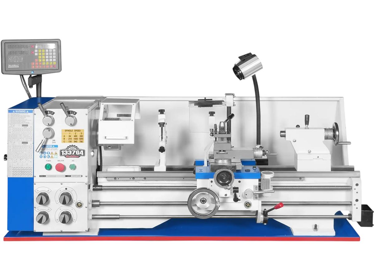 MechMaxx 1337GN Metal Lathe 13 x 37" Industrial Heavy Duty Bench High Precision Variable Speed 1.5HP New