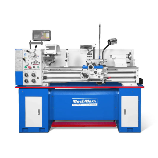 MechMaxx 1340G Metal Lathe 13 x 40" Industrial Heavy Duty Bench High Precision Variable Speed 2HP 70-2000 RPM Four-Axis Sliding System New
