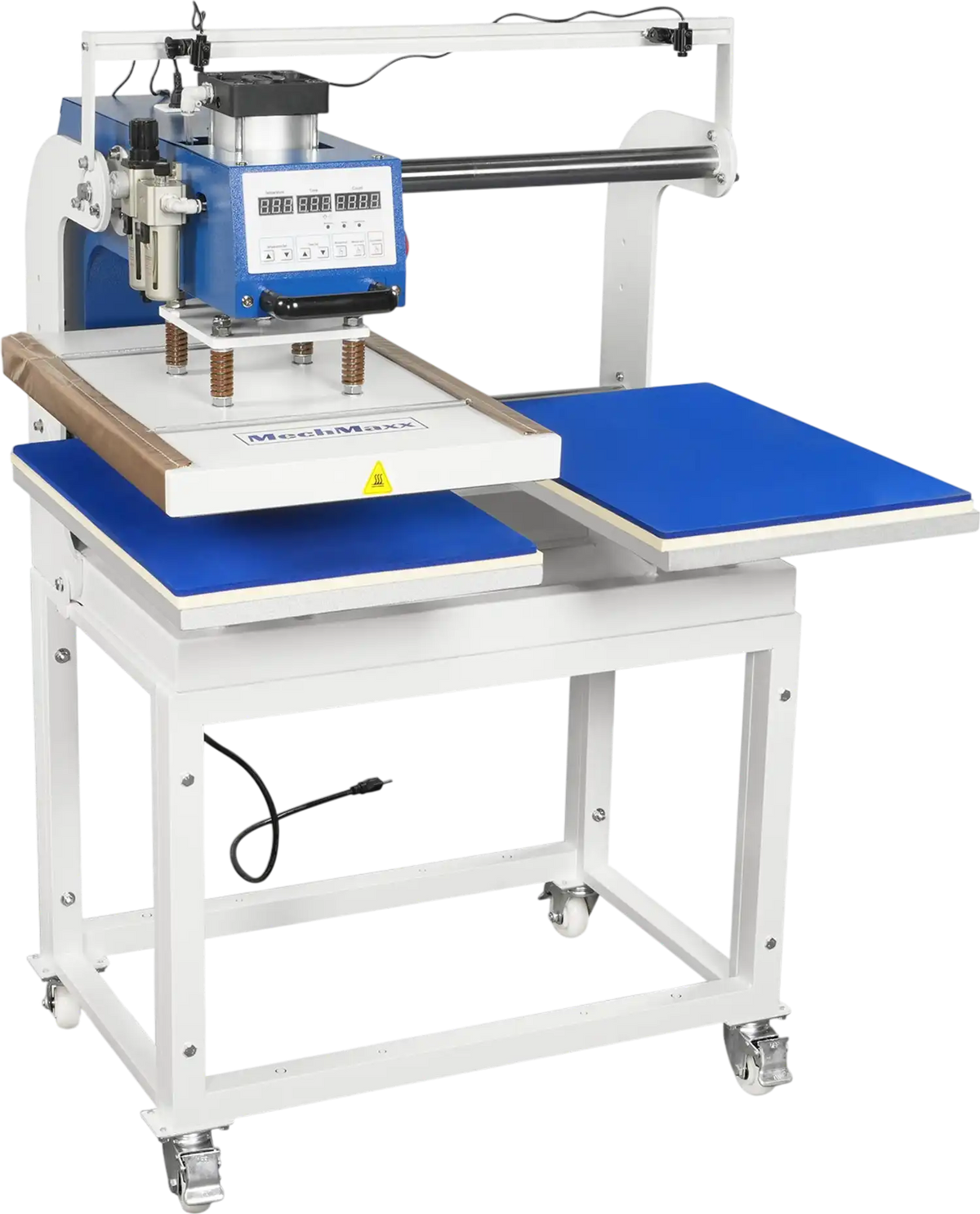 MechMaxx PUD1624-L Heat Press 16x24" Commercial Pneumatic Dual Platen Infrared Positioning Auto Lift Sublimation Transfer Machine Digital LCD Control 110V 2.2HP New