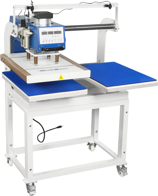 MechMaxx PUD1624-L Heat Press 16x24" Commercial Pneumatic Dual Platen Infrared Positioning Auto Lift Sublimation Transfer Machine Digital LCD Control 110V 2.2HP New
