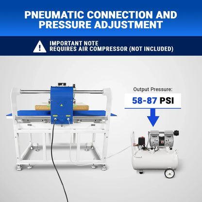 MechMaxx PUD2432 Heat Press 24x32" Industrial Pneumatic Dual Platen Auto Lift Digital Sublimation Transfer Machine 220V 8HP New