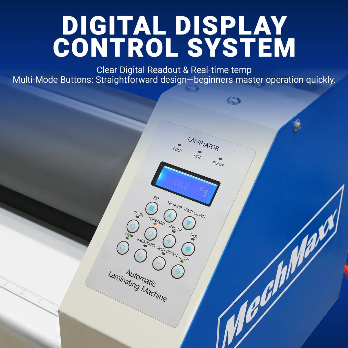 MechMaxx 120 Laminator 65" Wide Format Full-Auto Cold Heat Assisted Pneumatic Machine 4 Trimmers Infrared Heating Digital Control New