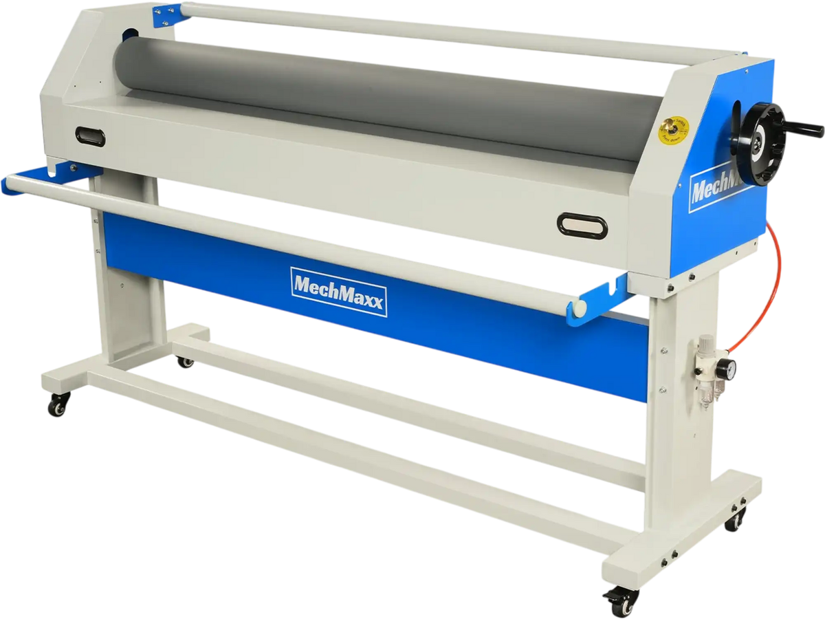 MechMaxx 1600-C1 Laminator 63" Wide Format Pneumatic Manual Cold Laminating Machine Portable Stand Included New