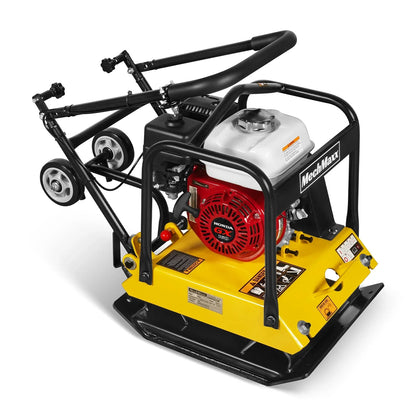 MechMaxx PC90H Plate Compactor Honda GX160 Vibratory with Wheel Kit 3600 lbs Centrifugal Force for Soil Gravel Asphalt Paver Base New