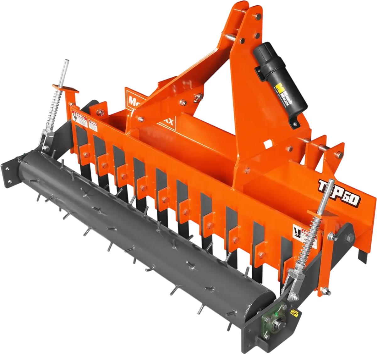 MechMaxx TSP60 Soil Pulverizer 60" Heavy Duty Single Spiked Roller 21 Shanks Category 1 2 3 Point Hitch Tractor Attachment New