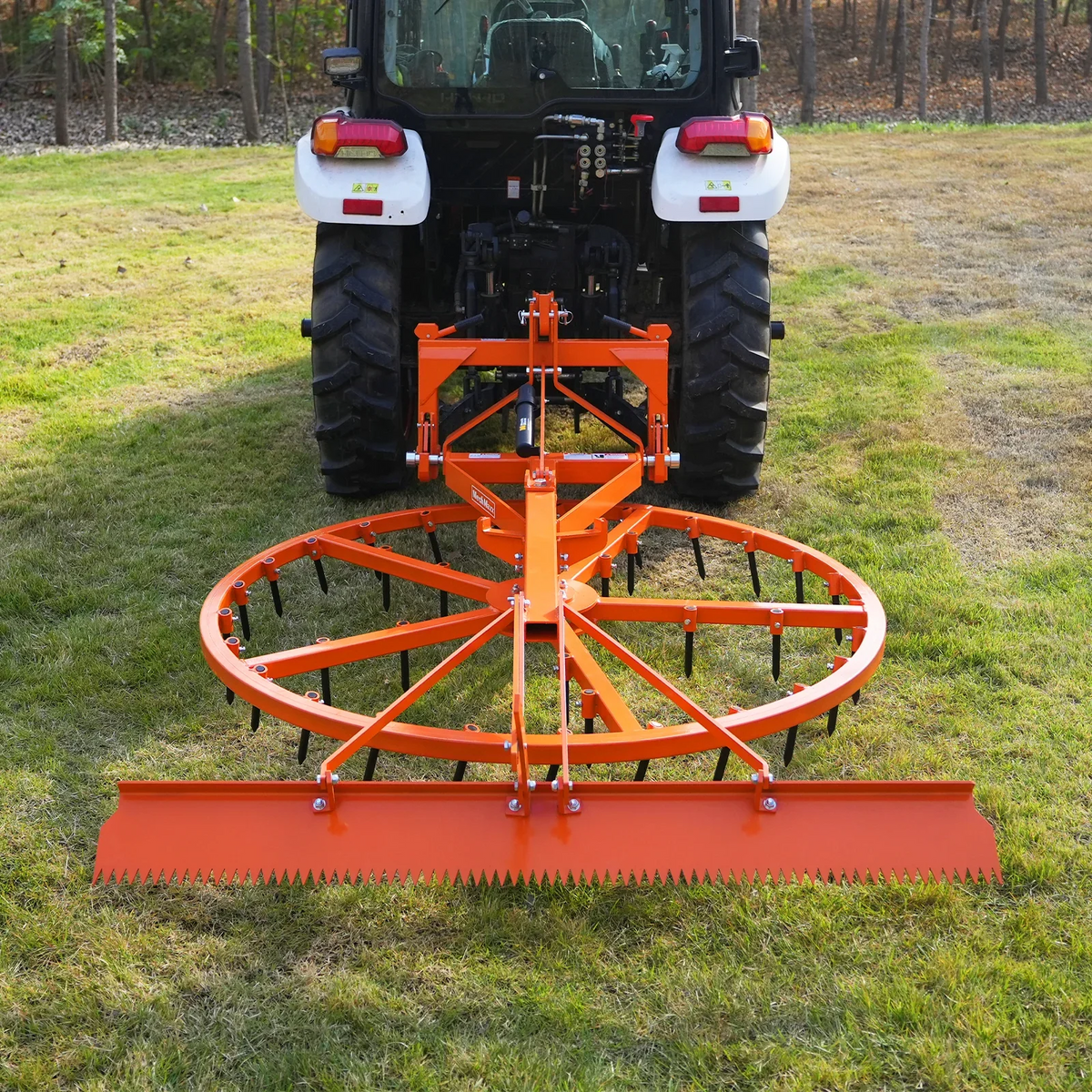 MechMaxx AHG72R Harrow Groomer 72" Arena Spin Harrow Groomer 35 Tines Rake Cat.1 3 Point Hitch Grooming Attachment New