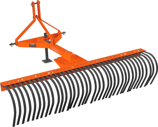 MechMaxx LR72 Landscape Rake 72" 36 Tines 3 Point Hitch Tractor Attachment New